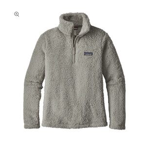 Patagonia Women’s Los Gatos 1/4 Zip Salt Grey Fleece Pullover Sweatshirt